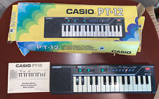 Vintage Casio PT-12 Electronic 29 Key Mini Keyboard Synthesizer Piano Rare Black