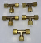 Brass 3/8inch Od X 3/8inch Od X 1/4inch Male Npt Compression Branch Tee Fitting