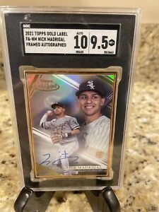 Nick Madrigal 2021 Topps Gold Label Gold Frame RC Auto Rookie SGC 9.5 Mint+ Pop1