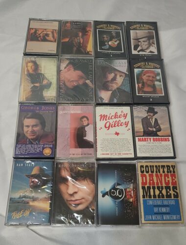 Large Country Music Cassette Lot 16 Different Titles