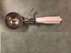 Vintage Ice Cream Scoop w/Trigger Release~Parlor Serving Style~White Handle