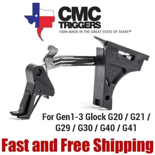 CMC Drop-In Flat Faced Trigger Kit for .45 Cal Gen 1-3 Glock 20/21/29/30/40/41