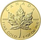 Random Year - 1 oz Canadian Gold Maple Leaf $50 Coin .9999 Fine Gold - Scratchy