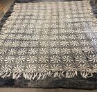 Vintage Ivory Crochet - Bed Spread Coverlet 81”x95”-tassel Fringe Edges