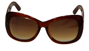 SUNGLASSES-Butterfly Style Brown Frame/Charcoal Brown Lens Women Oversized