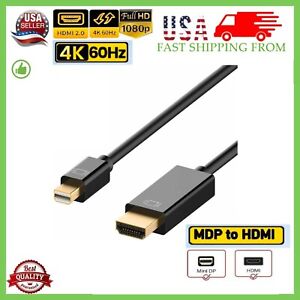 Mini Display Port DP Thunderbolt to HDMI Cable Adapter HD 4K for MacBook Surface