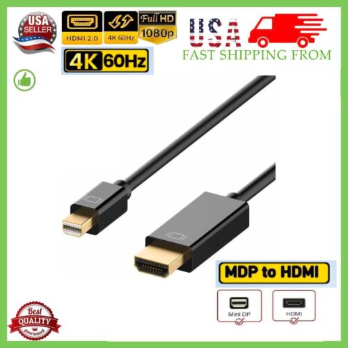 Mini Display Port DP Thunderbolt to HDMI Cable Adapter HD 4K for MacBook Surface