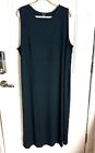 J. Jill Wearever Collection Maxi Dress Plus Size 3X Black Sleeveless Knit
