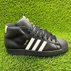 Adidas Pro Model Mens Size 9 Black White Athletic Leather Shoes Sneakers FV5723