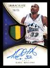 2013-14 Panini Immaculate Collection Karl Malone Patch Auto /75 Jazz ES5252