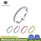Elegant Real Moissanite Rings 925 Sterling Silver Women Wedding Couple Jewelry