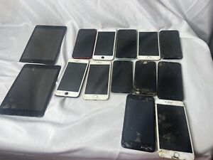 Lot Of 14 iPhone/IPad (for Parts Only)