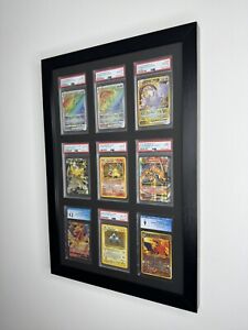PSA Card Display Wall Frame: 9 Grid, Pokemon/sports for Graded Trading Cards CGC
