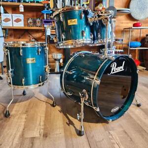 Used Pearl Prestige Session Select 4pc Drum Set Blue Lacquer - Very Good