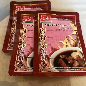 Brand New 3 Packets A1 Bak Kut Teh Soup Spices 35g Exp 2026