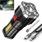 Super Bright LED Torch Flashlight Tactical Camping Outdoor Lamp USB Rechargeable