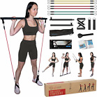 Pilates Bar Kit with Resistance Bands - Home Gym Equipment for Beginners