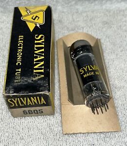 Sylvania 6BQ5  EL84 black plate  tube Amplitrex Tested Strong