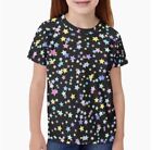 Stars Girls Tshirt Kids Shirt Cute Tees Children Clothes Size 3-16 Tee