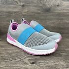 DSG Pace Girls Slip-on Athletic Shoes Size 4.5 Youth  Gray / Turquoise Casual