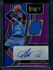 2021-22 Panini Select- Vince Carter- Purple Prizm- Game Used Patch- AUTO /49