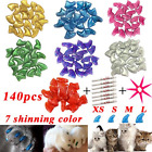 Medium 140pcs Cat Nail Caps Pet Cat Kitty Soft Claws Covers Control Paws of 7 7