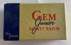 Gem Junior Safety Razor Gold Plated Original Box and Blades Vintage Antique RARE