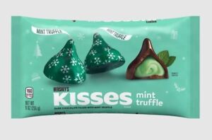 Hershey's Kisses 9 oz. Dark Chocolate Filled With MINT TRUFFLE Limited BB 7/2024