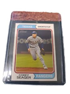 2023 Topps Heritage Corey Seager Mini Variation #044/100 SP Texas Rangers
