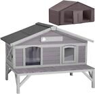 100% Insulated Outdoor Cat House ,Extra Large Room Feral Cat Pet House Kitty