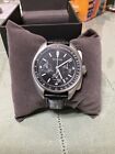 Bulova Lunar Pilot 45mm Silver-Tone Stainless Steel with Black Leather Band