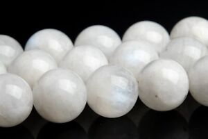 Genuine Natural Rainbow Moonstone Grade A Round Loose Beads 4/6/8/9-10/11-12MM