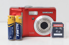 Samsung Digital Camera S630 6mp 2.5 LCD ASR Red 5.8-17.4 Zoom.  TESTED & WORKSI