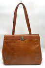 Authentic Salvatore Ferragamo Leather Tan Tote Bag SKS2170
