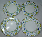 Set of 4 Laurie Gates Melamine Moroccan Boho Floral Dinner Plates About 11