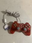 PlayStation PSone OEM Genuine DualShock Clear Red Controller - Tested Gs108