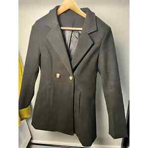 Black trench coat medium