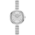 Bulova Rhapsody Women's Quartz Diamond Accent Silver-Tone Watch 30MM 96P214