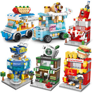 Mini Street Stores Food Truck Building Blocks Set Toys Kids Bricks Puzzle 1/Pack