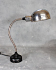 Art Deco 1940s French Chrome Dome Gooseneck Desk Lamp Bauhaus Charlotte Perriand