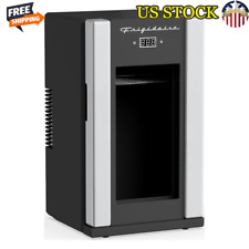 Retro Beverage Refrigerator W/ Temperature Control Stainless Steel 18 Can 40 W
