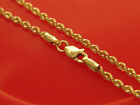 10k gold rope 1.8mm to 5mm Diamond Cut Rope Chain real gold  Necklace