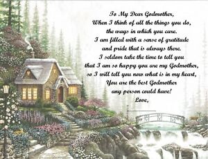 Personalized Gifts~Personalized Poems 4 that Special Godmother~See  33+ styles