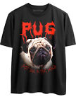 Death Metal PUG Dog Retro 80s Glam Heavy Metal Tshirt for Men & Women Dog Owner