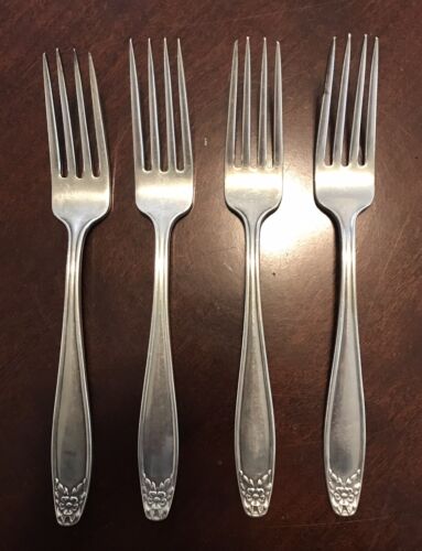 New Listingantique Set Of Four Stieff Sterling Silver Dinner Forks