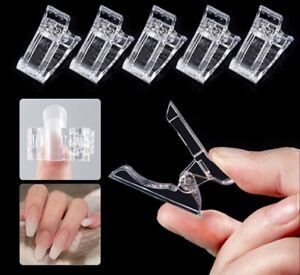 10-Piece Quick Building Nail Tips Clip Set for Poly Builder Gel DIY Extension