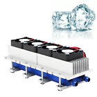 4 Chip Thermoelectric Peltier Cooler Refrigerator Water Cooling Device 12V 288W