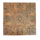 Rustic 12” Square Metal Wall Art Abstract Flower Distressed Metal Plaque