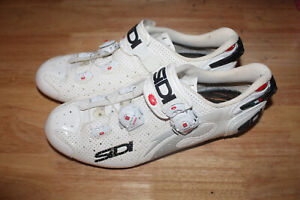 SIDI WIRE AIR 2 CARBON SOLE CYCLING SHOES WHITE SIZE 44 EUR (US SELLER)