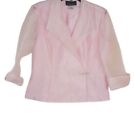 Vintage Alex Evenings Womens Jacket Blazer Pink Chiffon  Formal XL